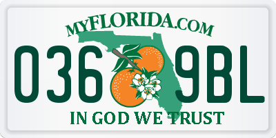 FL license plate 0369BL