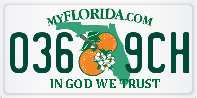 FL license plate 0369CH