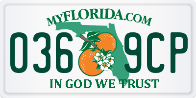 FL license plate 0369CP