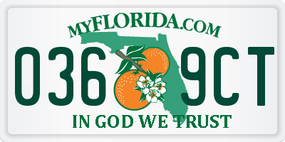 FL license plate 0369CT