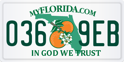 FL license plate 0369EB