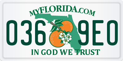FL license plate 0369EO