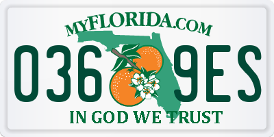 FL license plate 0369ES