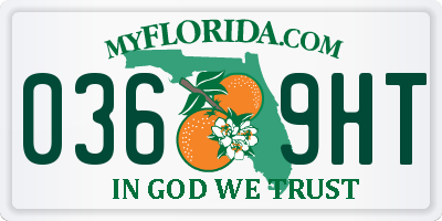 FL license plate 0369HT
