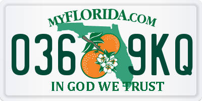 FL license plate 0369KQ