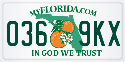 FL license plate 0369KX