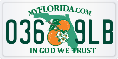 FL license plate 0369LB