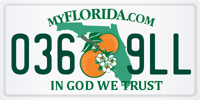 FL license plate 0369LL