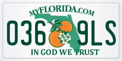 FL license plate 0369LS