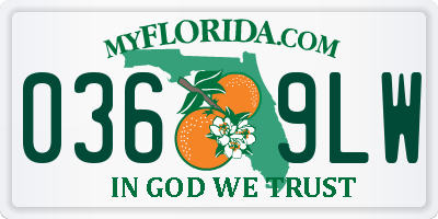 FL license plate 0369LW
