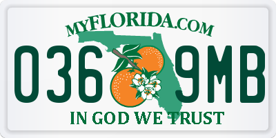 FL license plate 0369MB