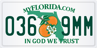 FL license plate 0369MM