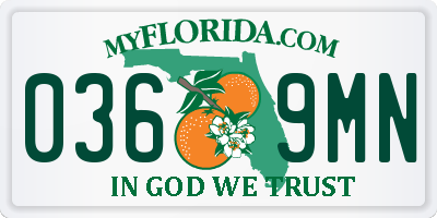 FL license plate 0369MN