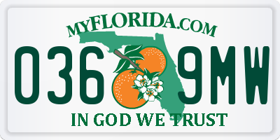 FL license plate 0369MW