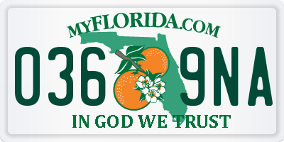 FL license plate 0369NA
