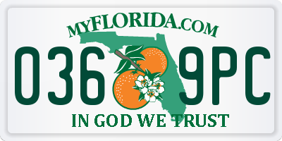 FL license plate 0369PC
