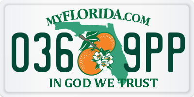 FL license plate 0369PP