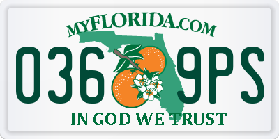 FL license plate 0369PS