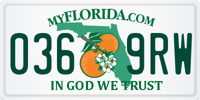 FL license plate 0369RW
