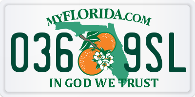 FL license plate 0369SL