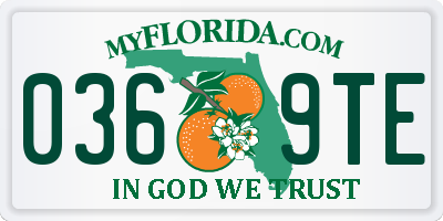 FL license plate 0369TE