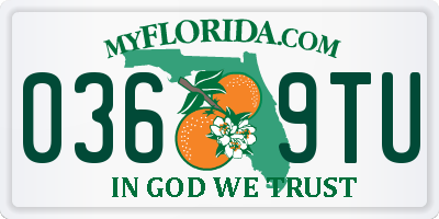FL license plate 0369TU
