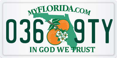 FL license plate 0369TY