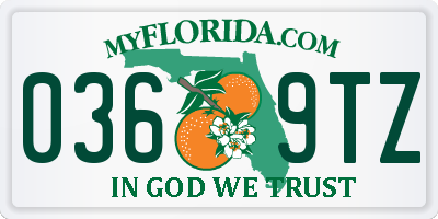 FL license plate 0369TZ