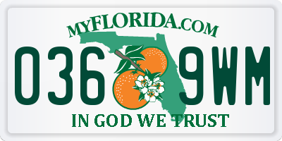 FL license plate 0369WM