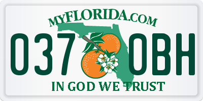 FL license plate 0370BH