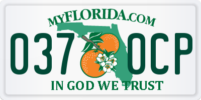 FL license plate 0370CP