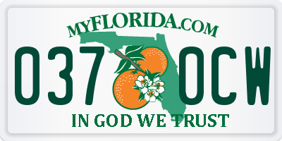 FL license plate 0370CW
