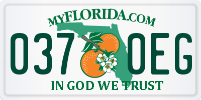 FL license plate 0370EG