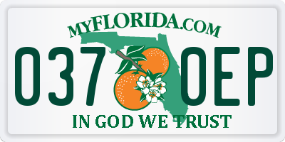FL license plate 0370EP