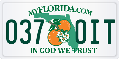 FL license plate 0370IT