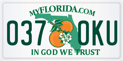 FL license plate 0370KU