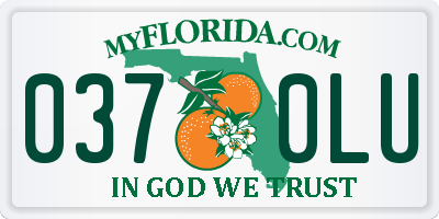 FL license plate 0370LU