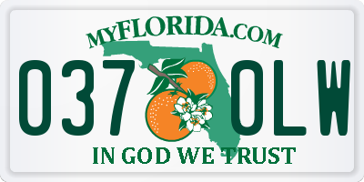 FL license plate 0370LW