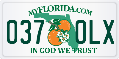 FL license plate 0370LX