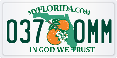 FL license plate 0370MM