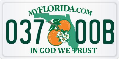 FL license plate 0370OB