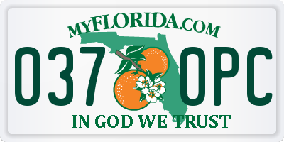 FL license plate 0370PC