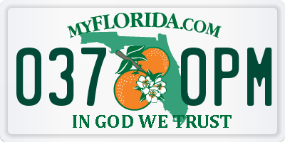 FL license plate 0370PM