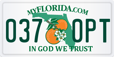 FL license plate 0370PT