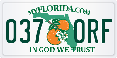 FL license plate 0370RF