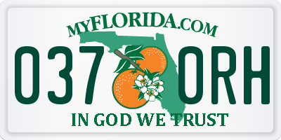 FL license plate 0370RH