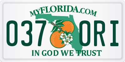 FL license plate 0370RI