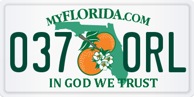 FL license plate 0370RL