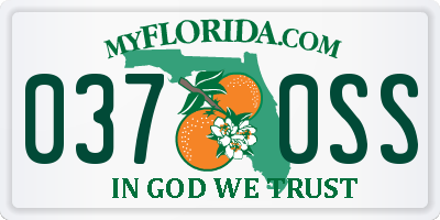 FL license plate 0370SS