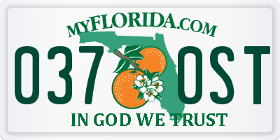 FL license plate 0370ST